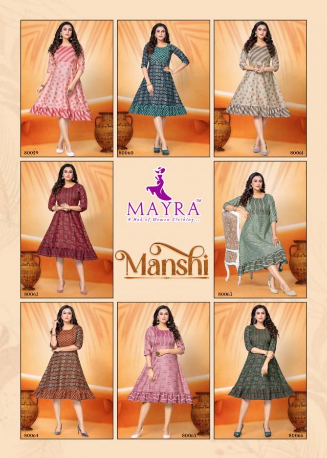 Manshi By Mayra 80059-80066 Anarkali Kurtis Catalog